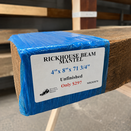 Antique Rickhouse Beam : 4" x 8" x 71 3/4"