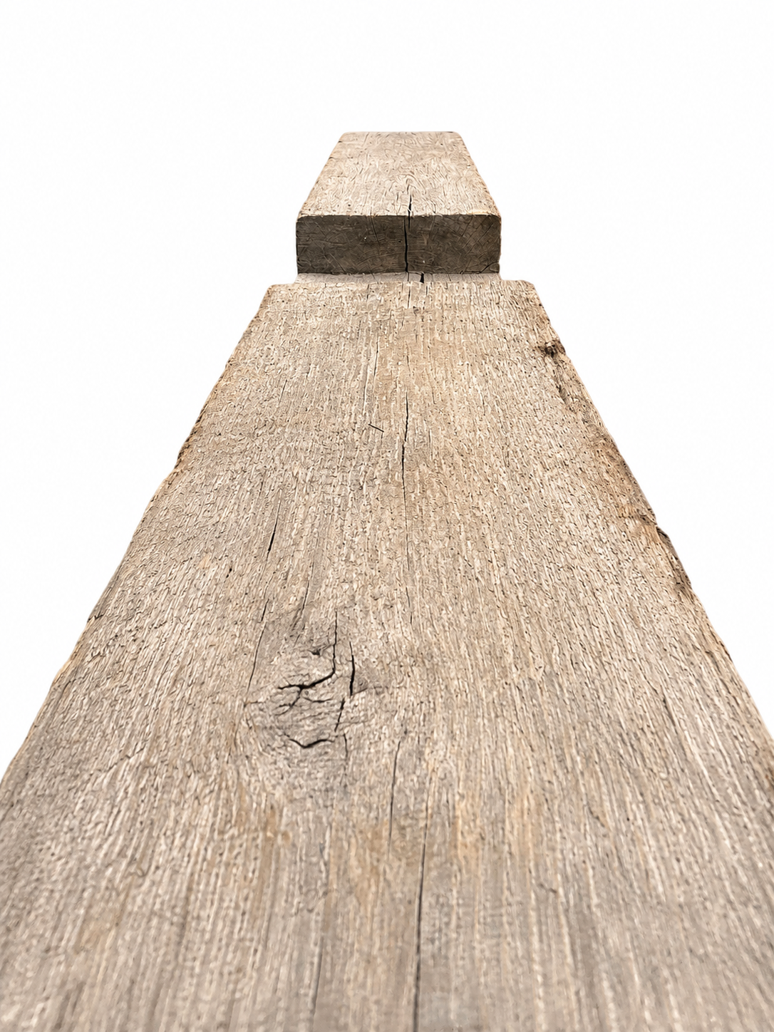 White Oak Reclaimed Mantel - Unfinished : 8" x 8" x 73"
