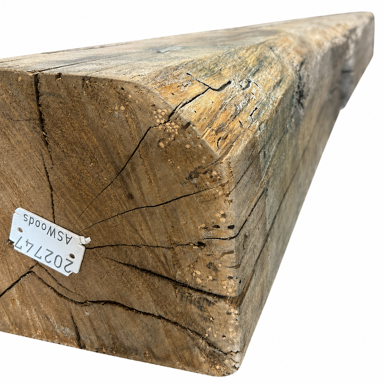 Reclaimed Hand Hewn Hardwood: 3" x 8" x 8'