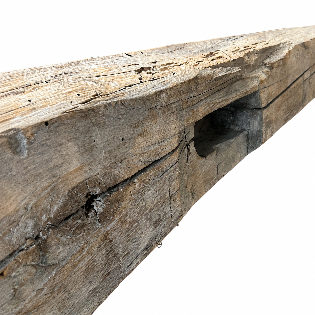 Reclaimed Hand Hewn Hardwood: 3" x 8" x 8'