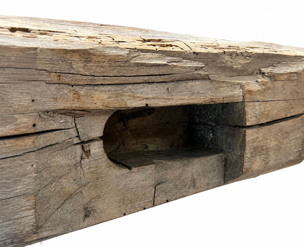Reclaimed Hand Hewn Hardwood: 3" x 8" x 8'