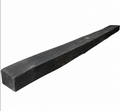 Hand-Hewn Reclaimed Mantel with Ebony Wax Finish: 4" x 8" x 7'