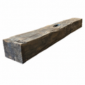 Reclaimed Hand Hewn Mantel - Sanded with Clear Dark Wax: 7” x 9” x 71”