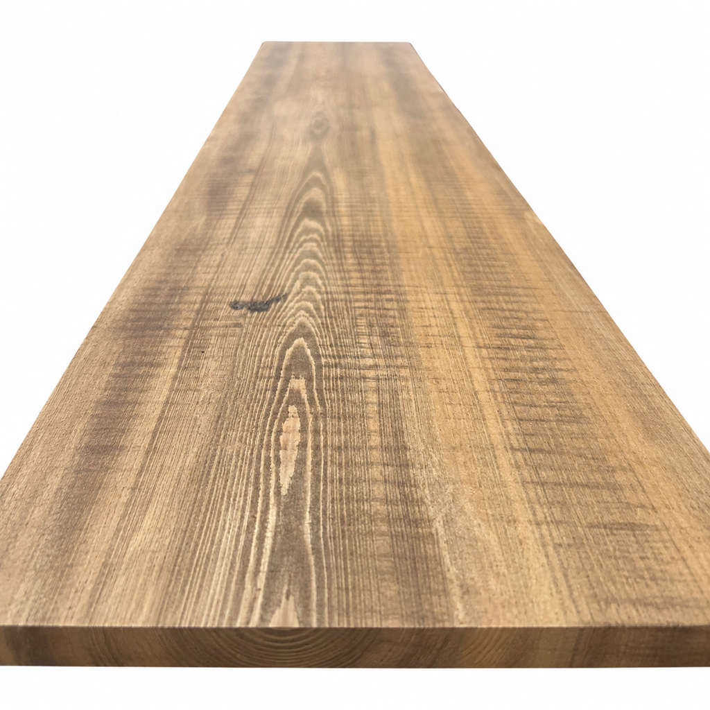 Reclaimed Antique Heart Pine Mantel with Rustic Pine Wax: 7" x 4" x 72"