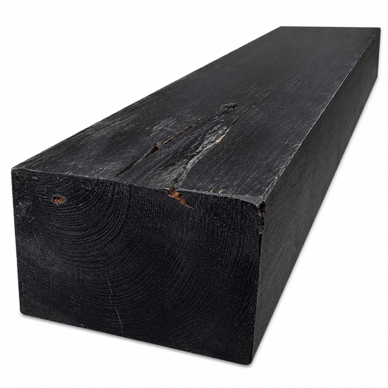 Reclaimed Cypress Mantel with Ebony Wax Finish: 5" x 6" x 56"