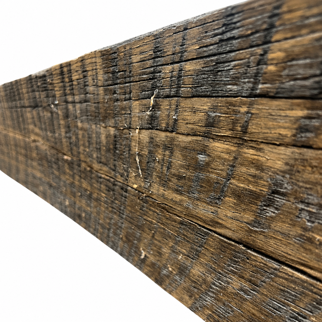 Reclaimed Oak Mantel with Mortise Pocket : 8" x 8" x 48"